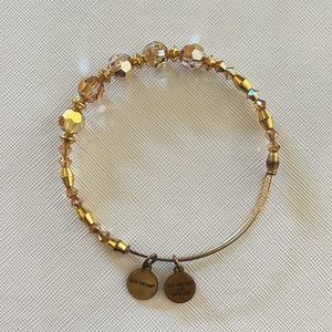 Alex and Ani Gold Bangle Beaded Bracelet